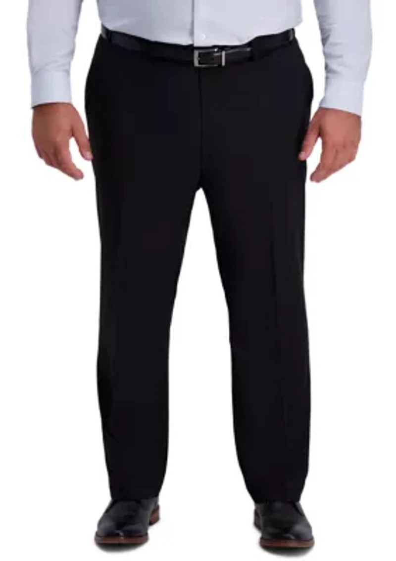 Big & Tall Active Series Classic Fit Flat Front Flex Waistband Dress Pants