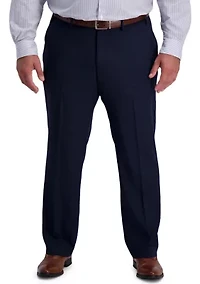 Big & Tall Active Series Classic Fit Flat Front Flex Waistband Dress Pants