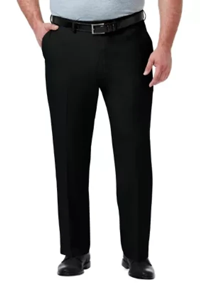 Big & Tall Premium Comfort 4-Way Stretch Classic Fit Hidden Waistband Flat Front Dress Pants