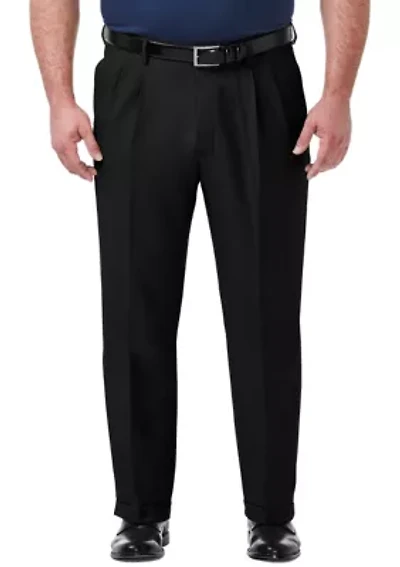 Big & Tall Premium Comfort 4-Way Stretch Classic Fit Pleat Dress Pants