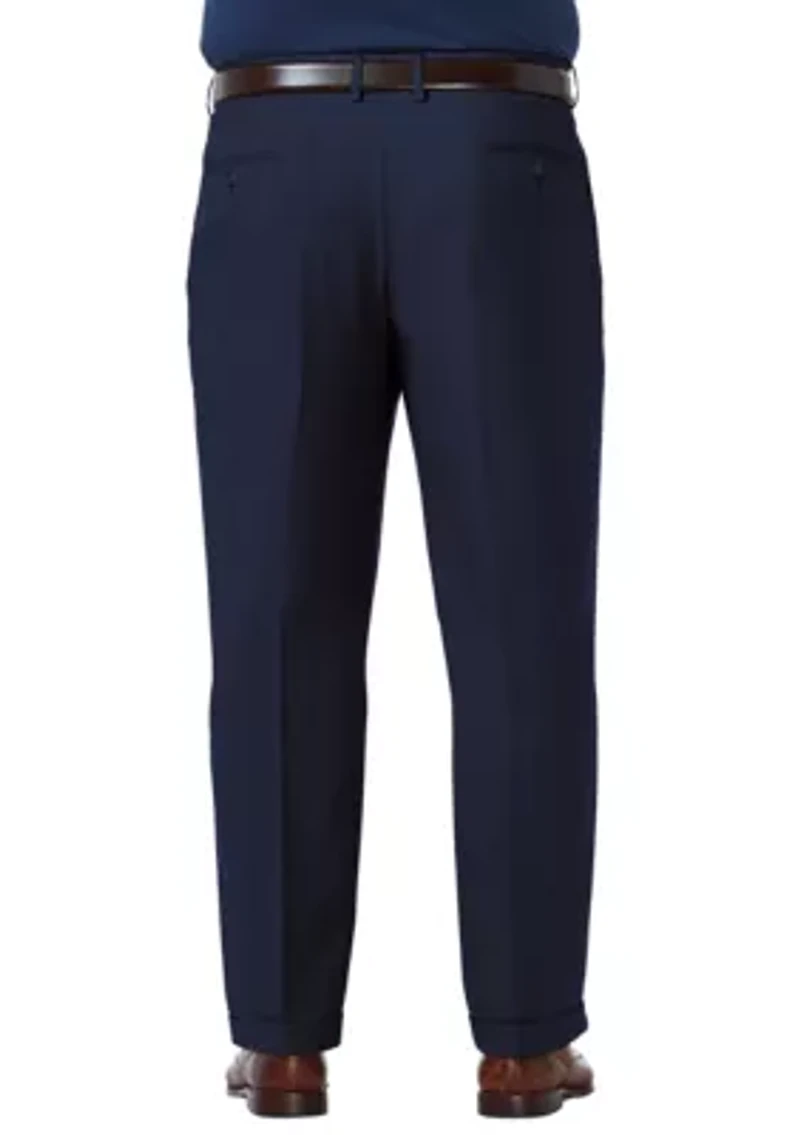 Big & Tall Premium Comfort 4-Way Stretch Classic Fit Pleat Dress Pants
