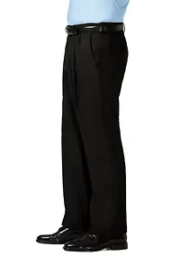 Big & Tall J.M.  Sharkskin Classic Fit Hidden Comfort Waistband Pleat Dress Pants