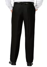 Big & Tall J.M.  Sharkskin Classic Fit Hidden Comfort Waistband Flat Front Dress Pants