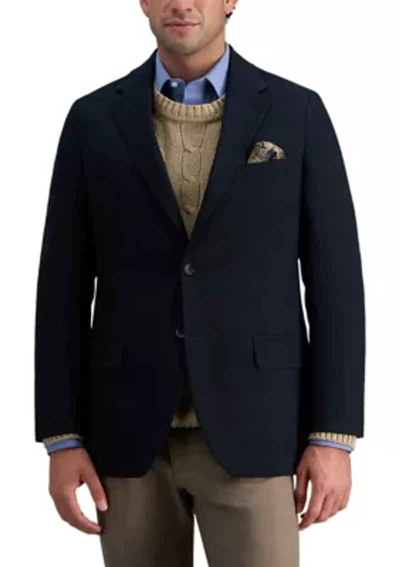 Men's Tailored Fit Glen Plaid Deco Weave Sport Coat