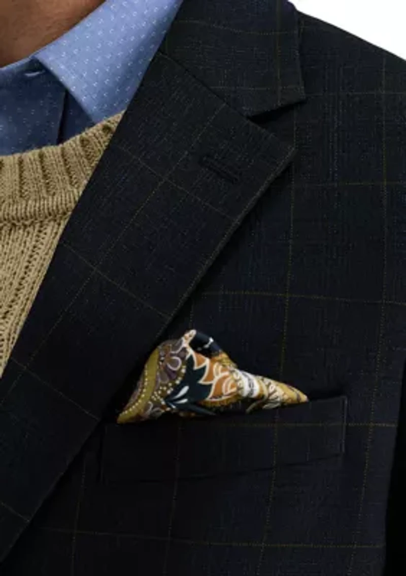 Men's Tailored Fit Glen Plaid Deco Weave Sport Coat