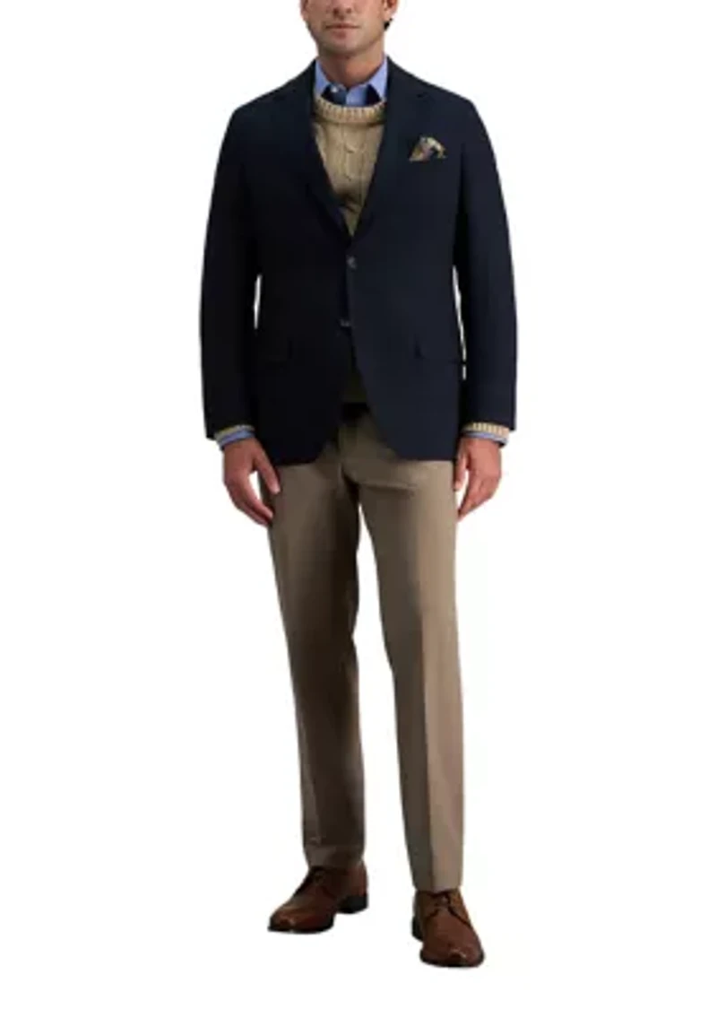 Men's Tailored Fit Glen Plaid Deco Weave Sport Coat