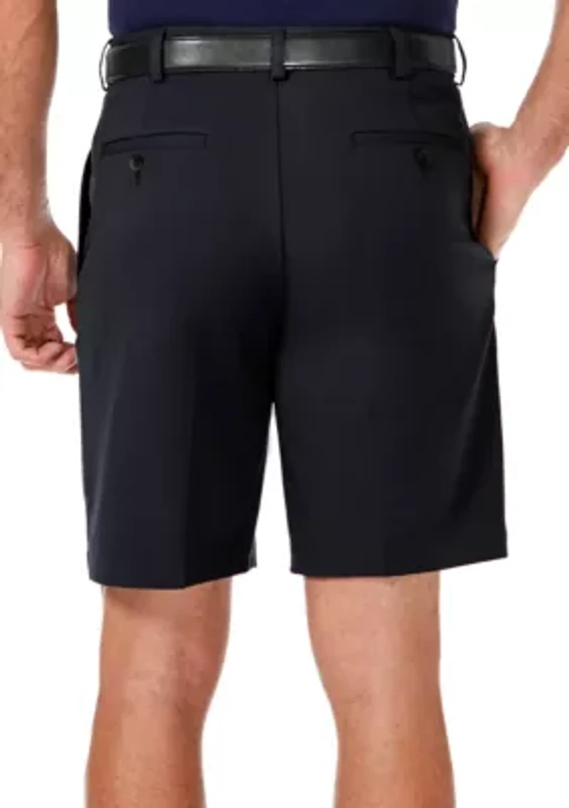 Haggar Cool 18 PRO Stretch Solid Pleat Front Shorts