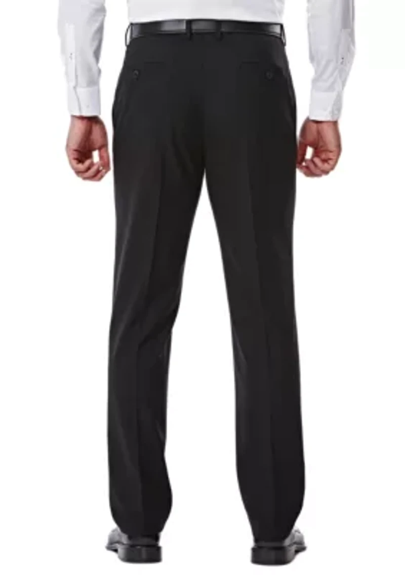 4 Way Stretch Solid Gab Slim Fit Flat Front Suit Separate Pants