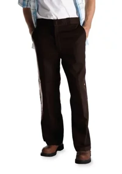 Loose Fit Double Knee Flat Front Non-Iron Pants