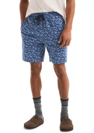 Palm Tree Print Knit Shorts