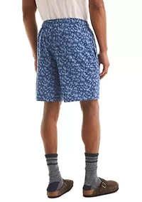 Palm Tree Print Knit Shorts