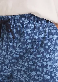 Palm Tree Print Knit Shorts