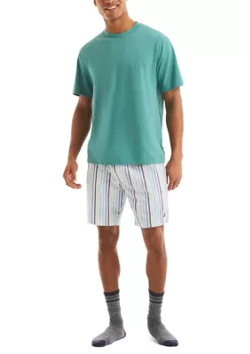 Men's Striped Crew Neck T-Shirt