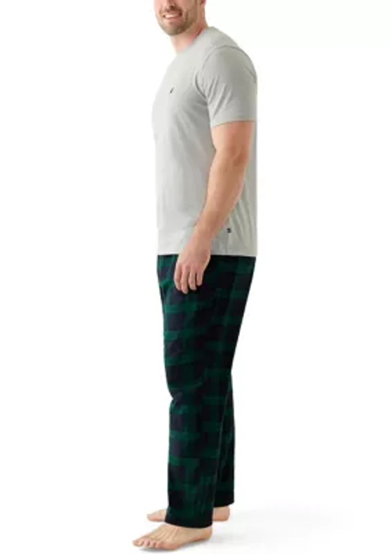 Big & Tall Short Sleeve T-Shirt and Flannel Pajama Set