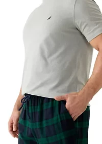 Big & Tall Short Sleeve T-Shirt and Flannel Pajama Set