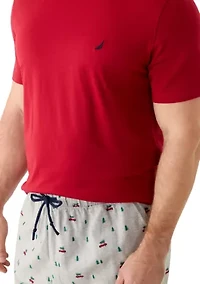 Big & Tall Short Sleeve T-Shirt and Flannel Pajama Set