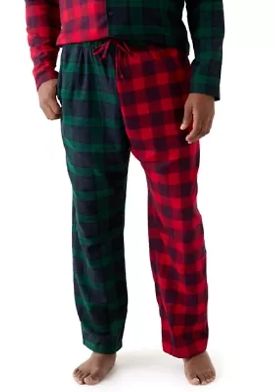 Big & Tall Plaid Fleece Sleep Pants