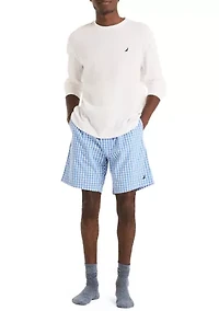Sustainably Crafted Plaid Poplin Sleep Shorts