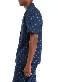 Sustainably Crafted Printed Camp Sleep Shirt