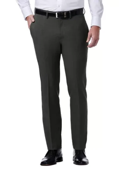 Tic Slim Fit Flat Front Flex Waistband Dress Pants