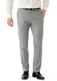 Kenneth Cole REACTION Men's Micro Texture Slim Fit Flat Front Dress Pant