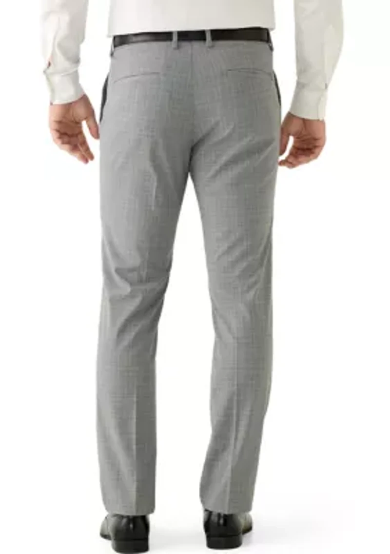 Kenneth Cole REACTION Men's Micro Texture Slim Fit Flat Front Dress Pant