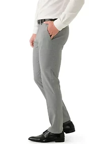 Kenneth Cole REACTION Men's Micro Texture Slim Fit Flat Front Dress Pant