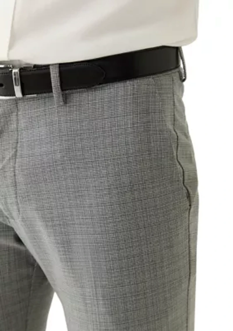 Kenneth Cole REACTION Men's Micro Texture Slim Fit Flat Front Dress Pant