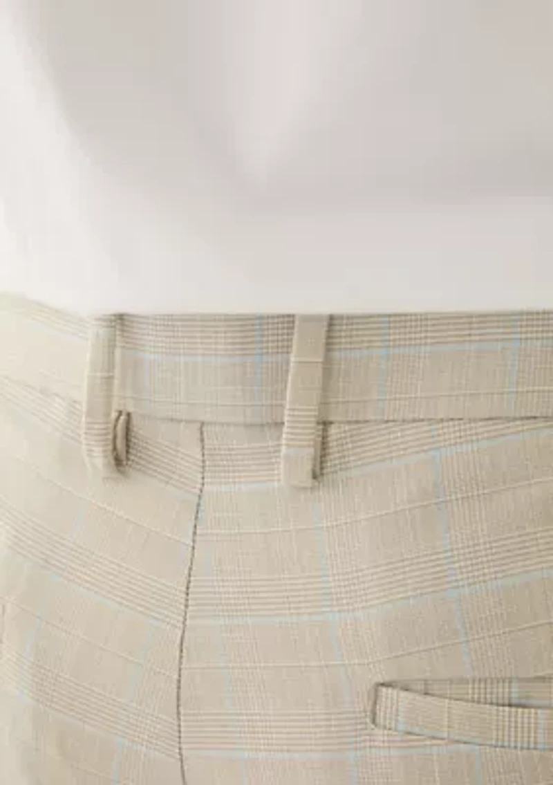 Men's Slim Fit Prince of Wales Pants