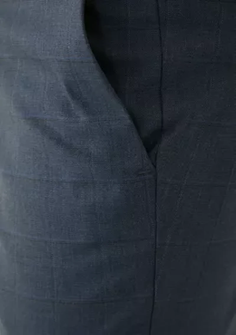 Men's Slim Fit Shark Windowpane Pants