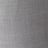 Men's Stretch Plaid Slim Fit Flat Front Dress Pants