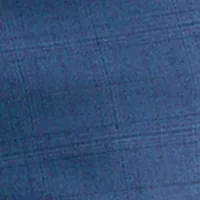 Slim Fit Sharkskin Windowpane Dress Pants