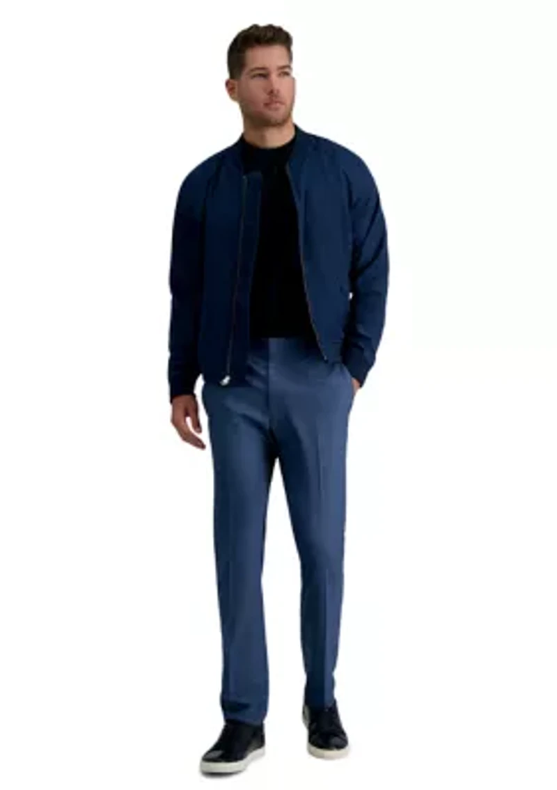Slim Fit Sharkskin Windowpane Dress Pants