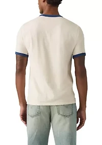 Men's Short Sleeve Eagle Graphic Ringer Shirt