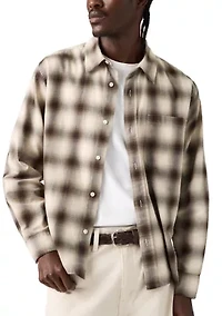 Men's Long Sleeve Duboce Boxy Plaid Overshirt