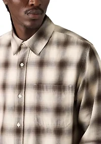 Men's Long Sleeve Duboce Boxy Plaid Overshirt