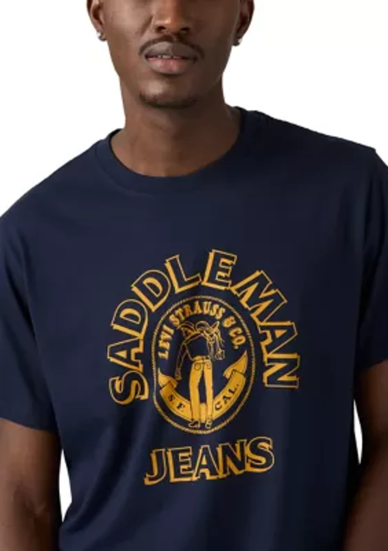 Saddleman Jeans Navy Graphic T-Shirt