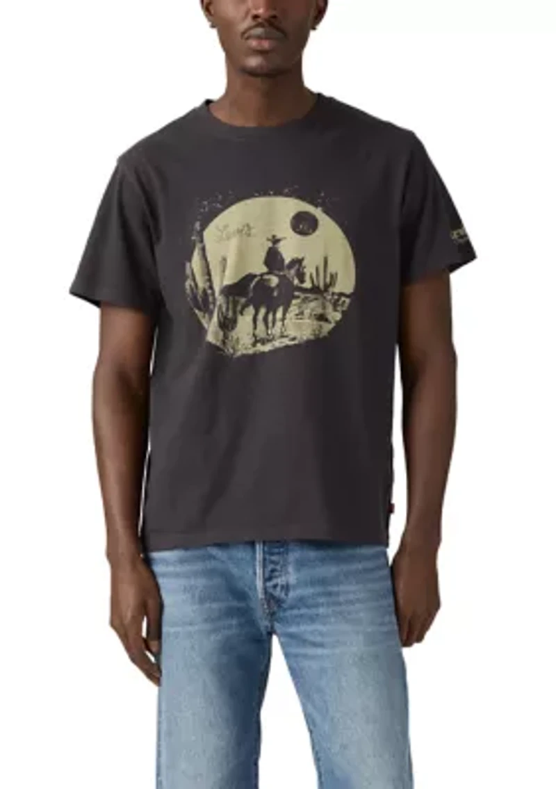 Relaxed Fit Cowboy Front Graphic T-Shirt