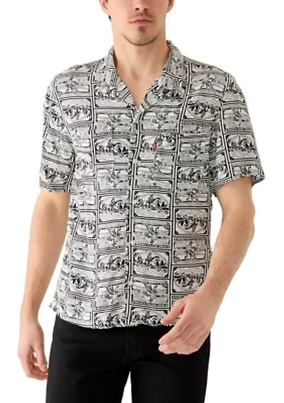 Men's Classic Scene Print Camp Shirt