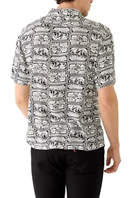Men's Classic Scene Print Camp Shirt