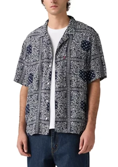 Men's Classic Bandana Print Camp Shirt