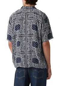 Men's Classic Bandana Print Camp Shirt