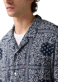 Men's Classic Bandana Print Camp Shirt