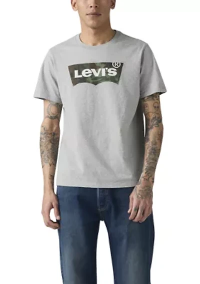 Camo Batwing Front Graphic T-Shirt