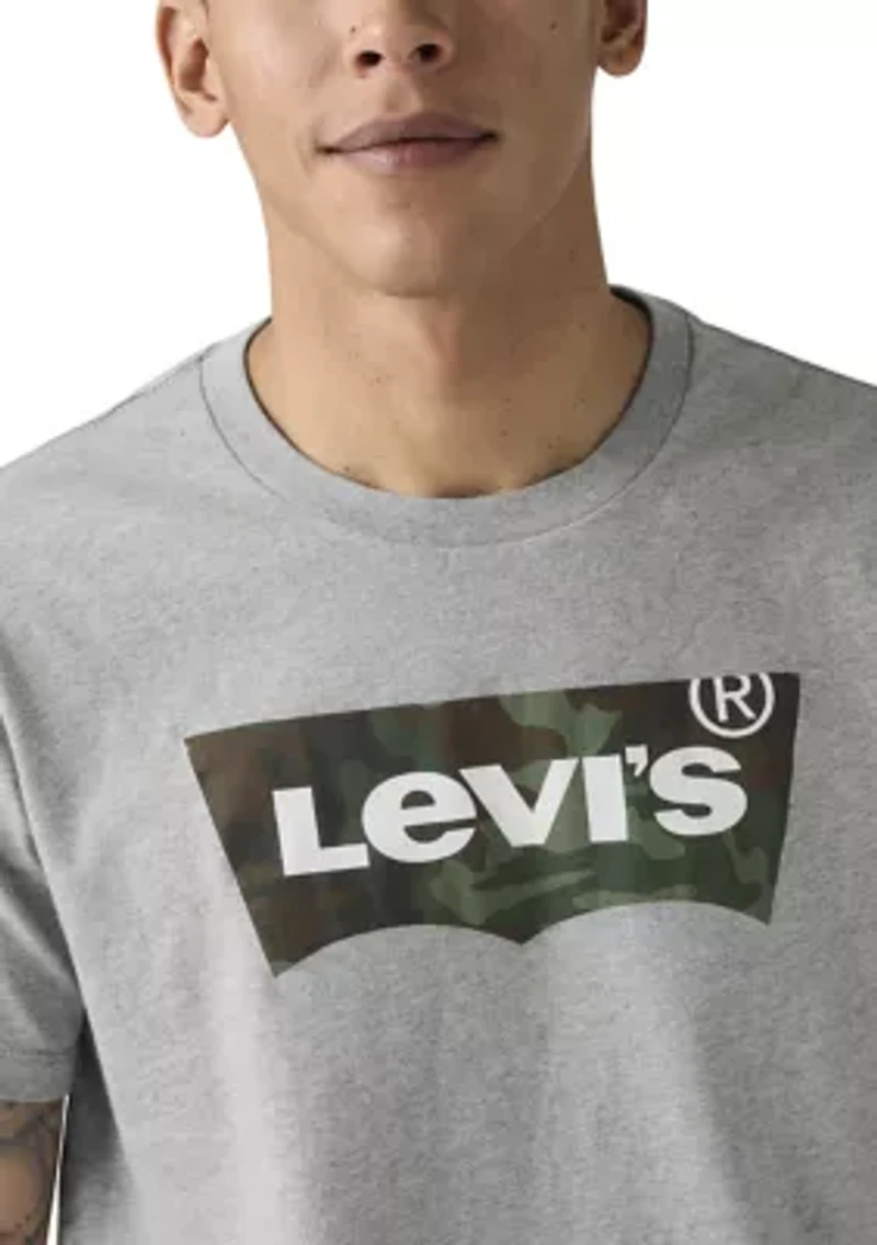 Camo Batwing Front Graphic T-Shirt