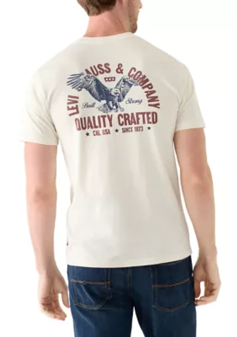 Short Sleeve Eagle Back Graphic T-Shirt