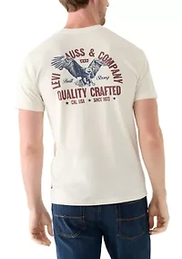 Short Sleeve Eagle Back Graphic T-Shirt