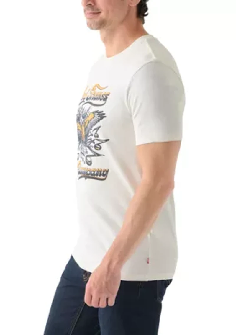 Short Sleeve Front Eagle Graphic T-Shirt