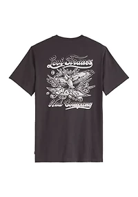 Men's Short Sleeve Music Eagle Graphic T-Shirt