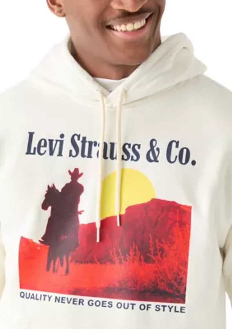 Archival Western Relaxed Graphic Hoodie